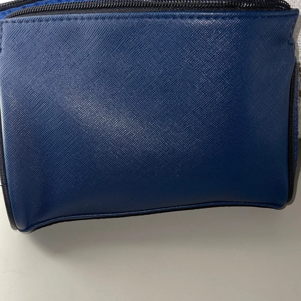 Salvatore Ferragamo Parfum Black and Blue Cosmetic Or Clutch Detailed Ferragamo